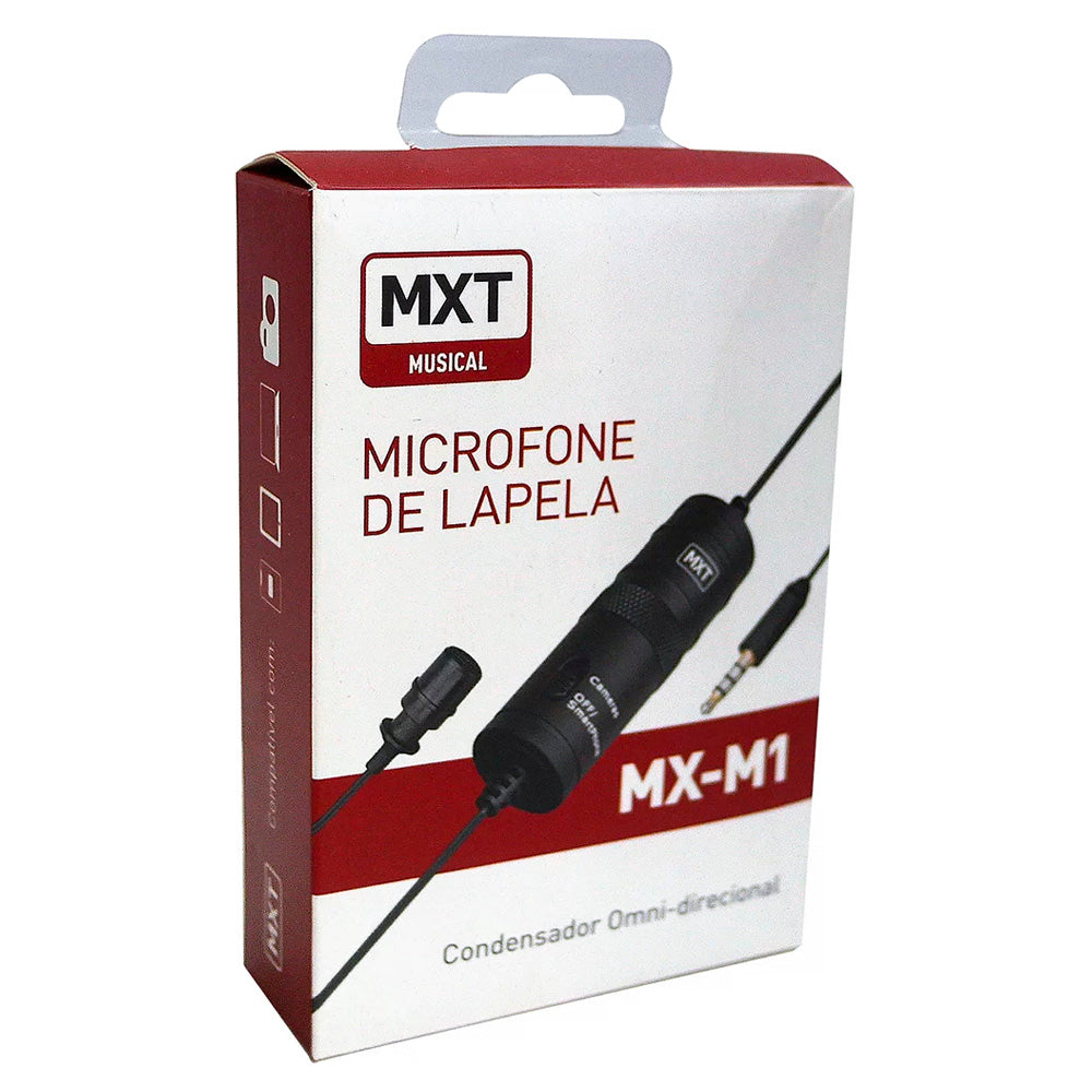 Microfone de Lapela Condensador Omnidirecional MX-M1 - MXT